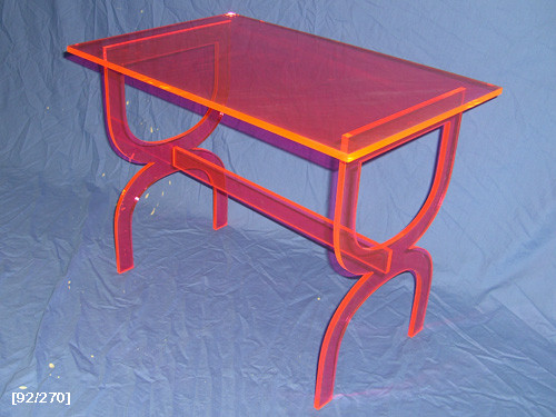 orange acrylic desk