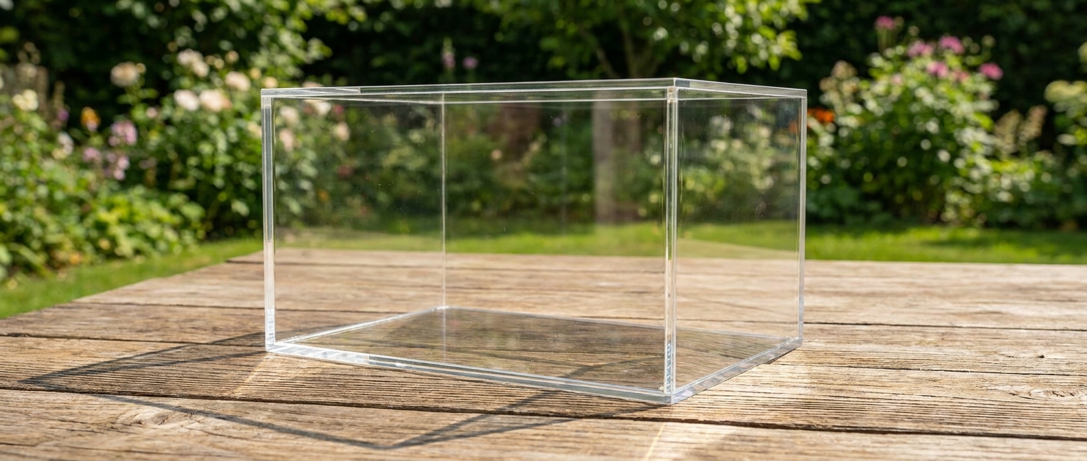 ai_6a3ce4bf7cc2d2.98871976 Κουτί από plexiglass με τέλεια διαφάνεια στον ήλιο